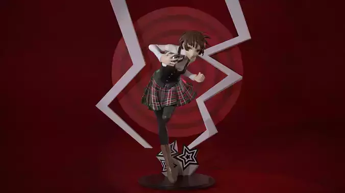 MAKOTO NIJIMA aka  QUEEN PERSONA 5 ANIME FIGURINE FOR 3D PRINTNG