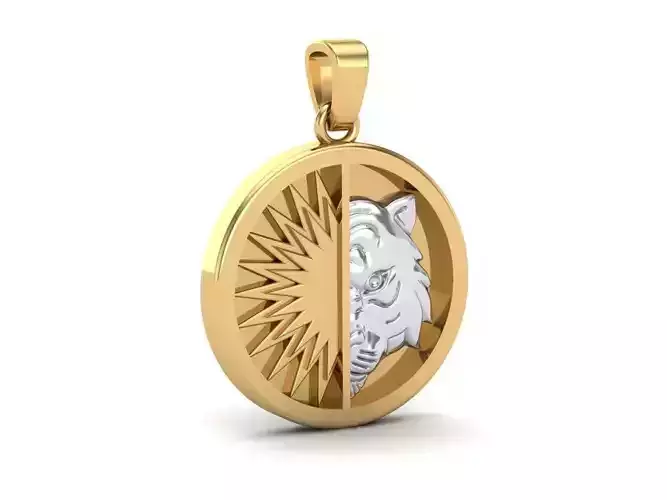 Pendant Tiger 3D print model
