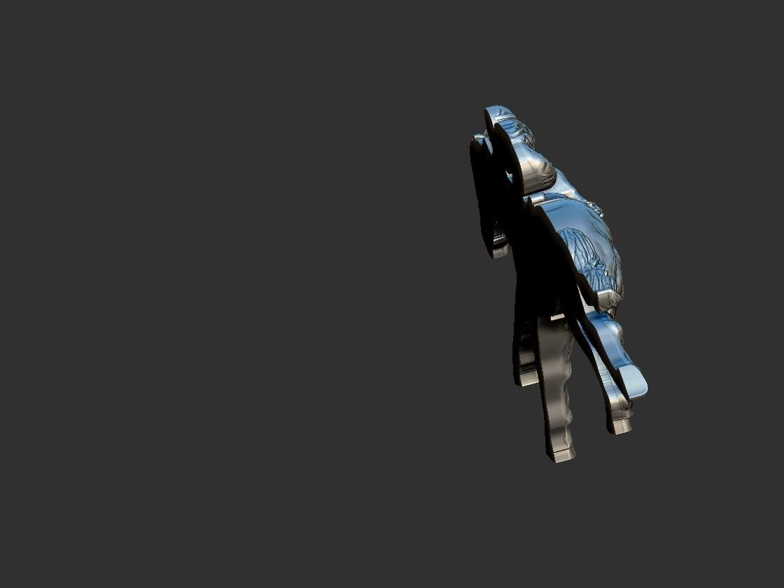 Race Horse With Jockey 3D print model_5