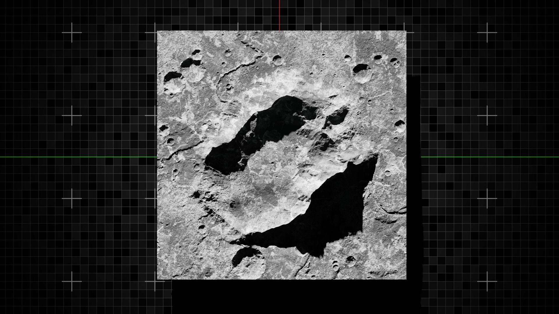 Moon Crater 3 with 8K Textures 3D model_8