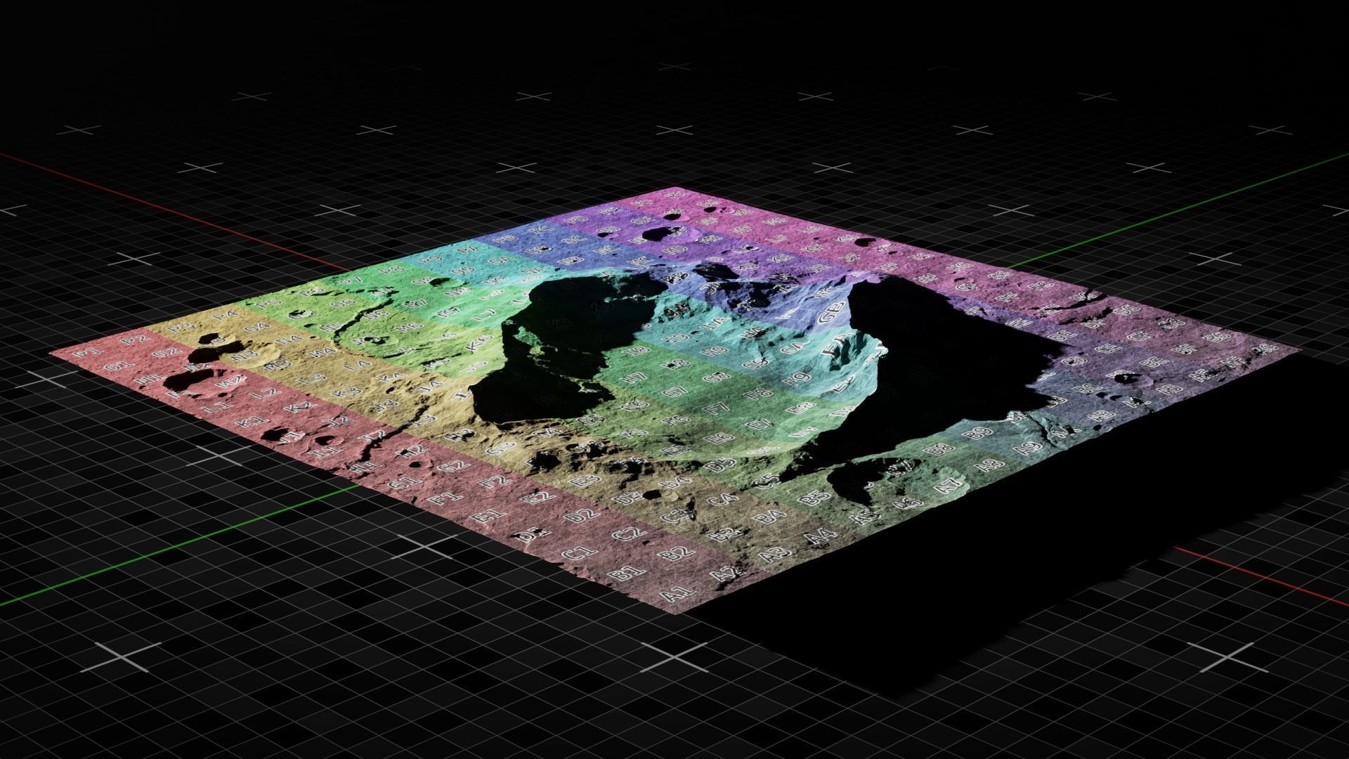 Moon Crater 3 with 8K Textures 3D model_2