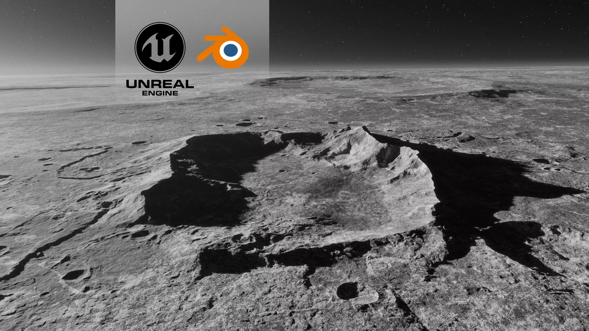 Moon Crater 3 with 8K Textures 3D model_0