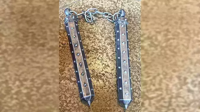 Textured Handle Nunchaku 3D print model