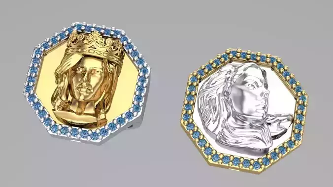 top Octagonal ring with queens