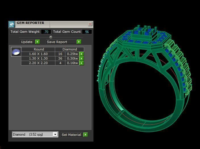 man ring for daimonds 3D print model_16