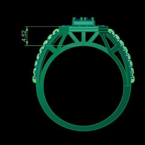 man ring for daimonds 3D print model_14