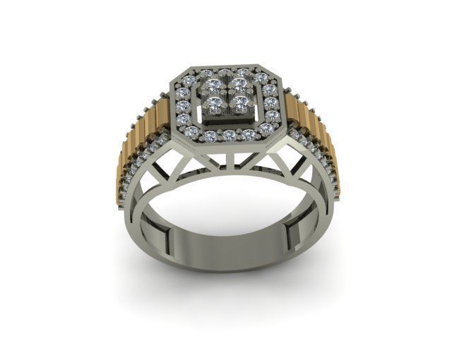 man ring for daimonds 3D print model_3