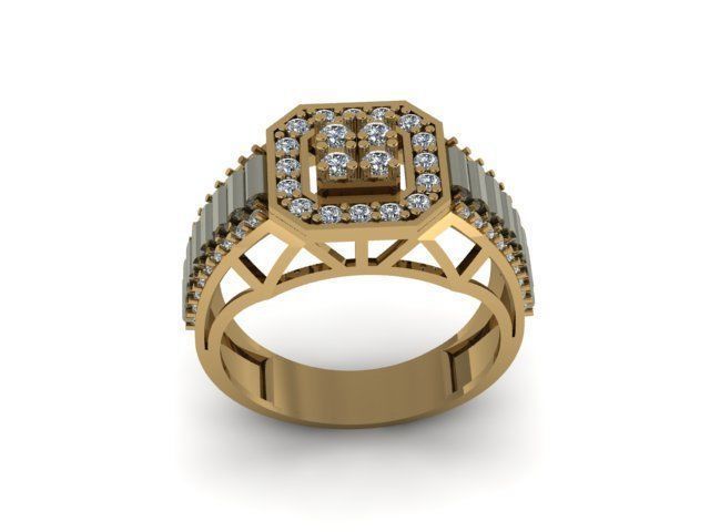 man ring for daimonds 3D print model_2