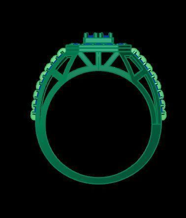 man ring for daimonds 3D print model_10
