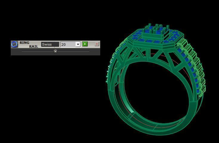 man ring for daimonds 3D print model_15