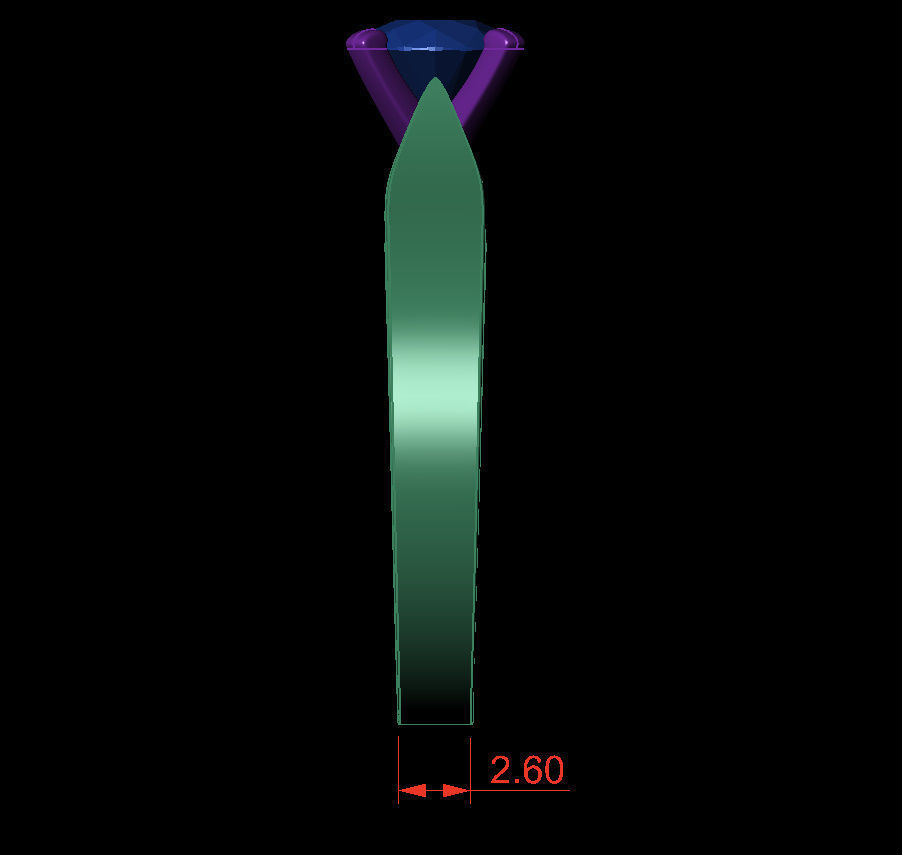 Round 0-75-CT Flat Profile Round Shank Width 2-60mm 3D print model_7