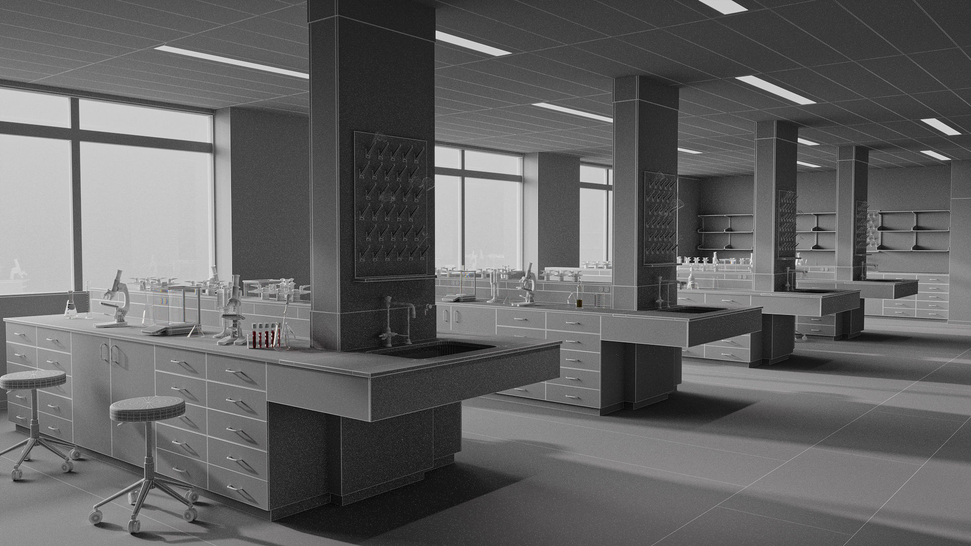 Laboratory University 3D model_9