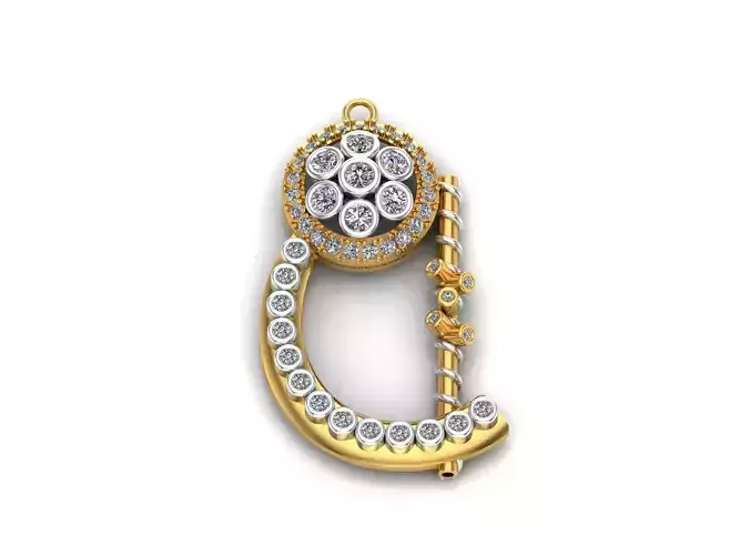0150 - Gold Pendant 3D print model