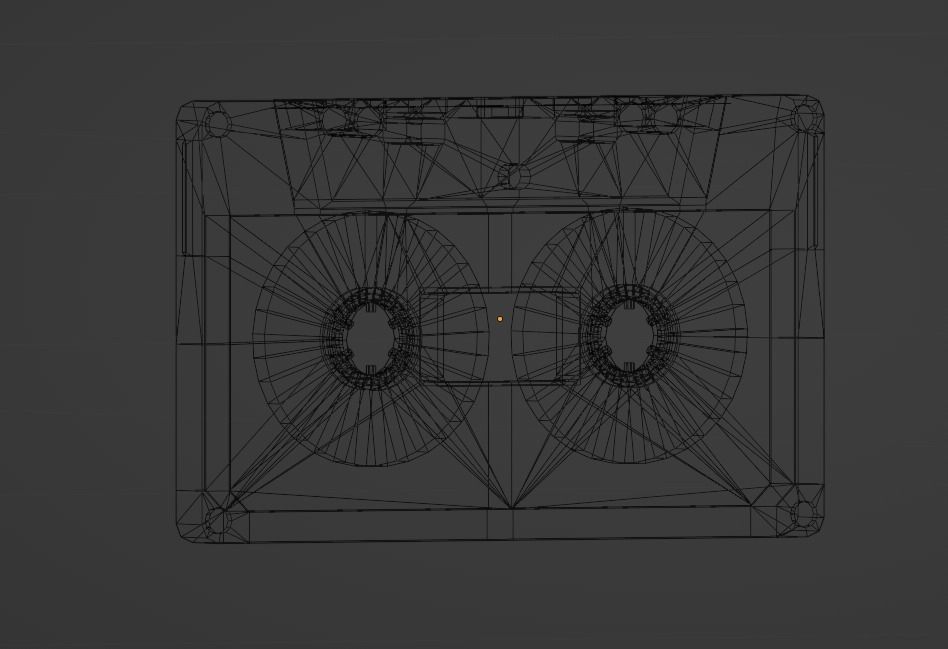 Compact cassette tape vintage 3D model_2