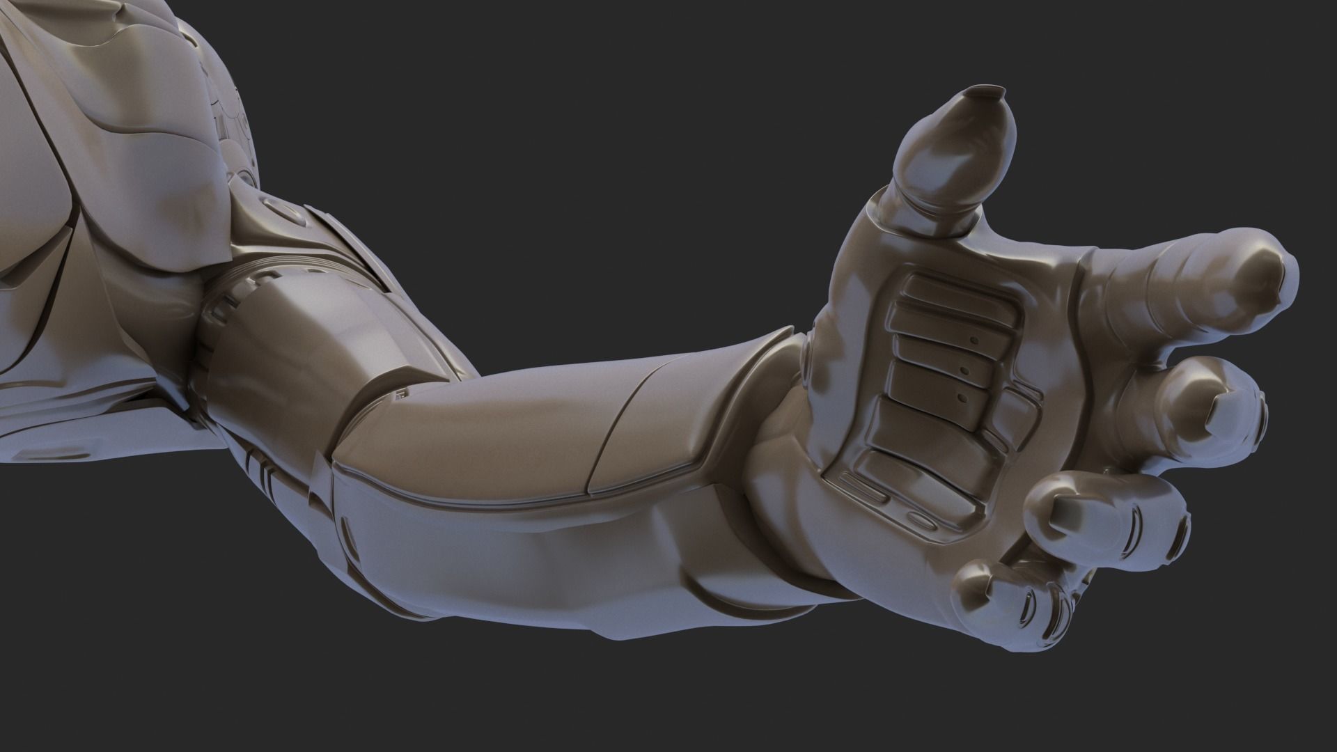 Cyborg Clay Low Poly Low-poly 3D model_24