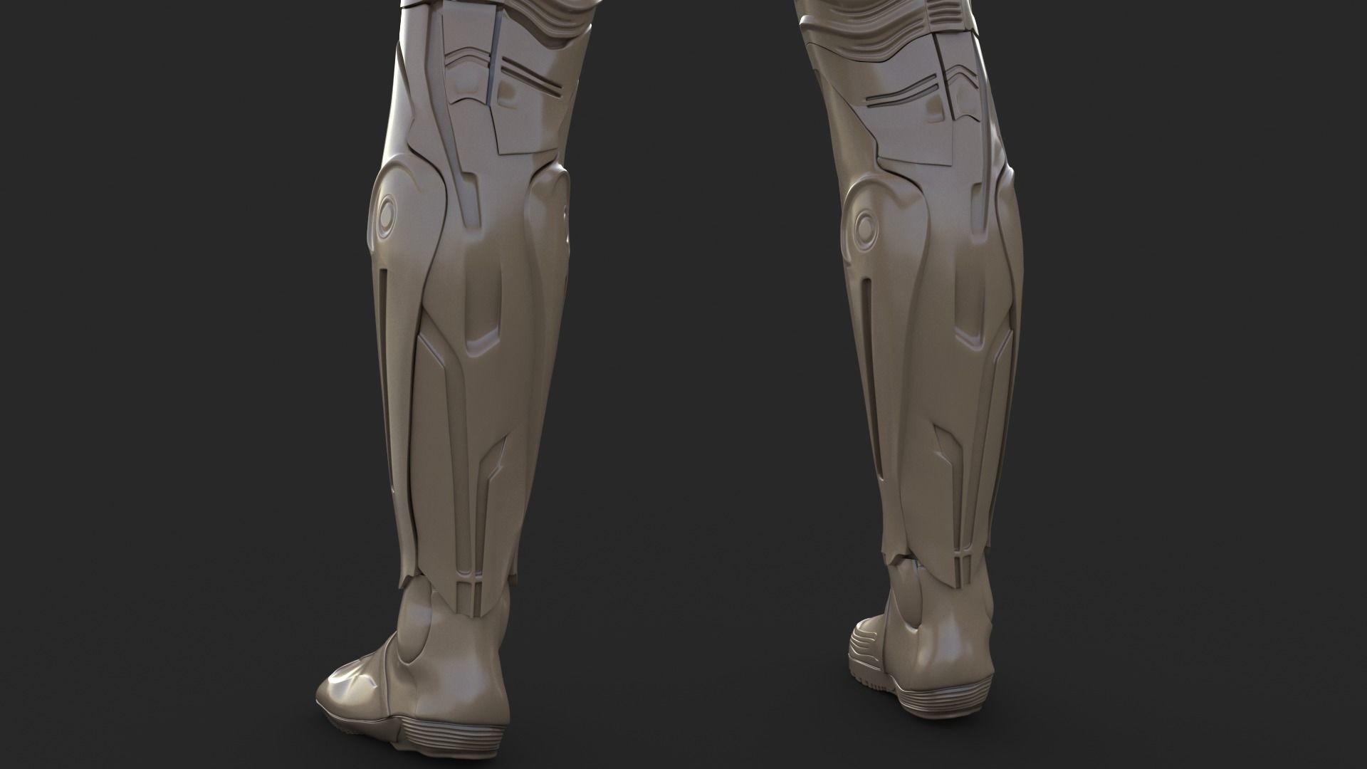 Cyborg Clay Low Poly Low-poly 3D model_29