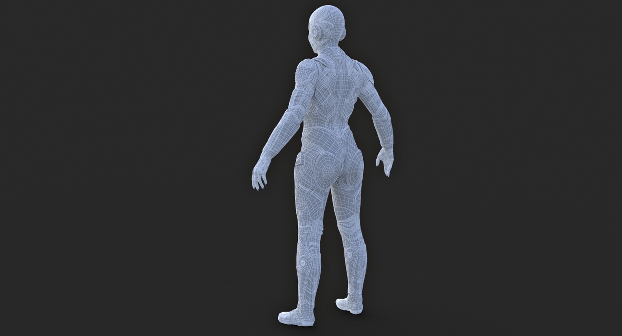 Cyborg Clay Low Poly Low-poly 3D model_37