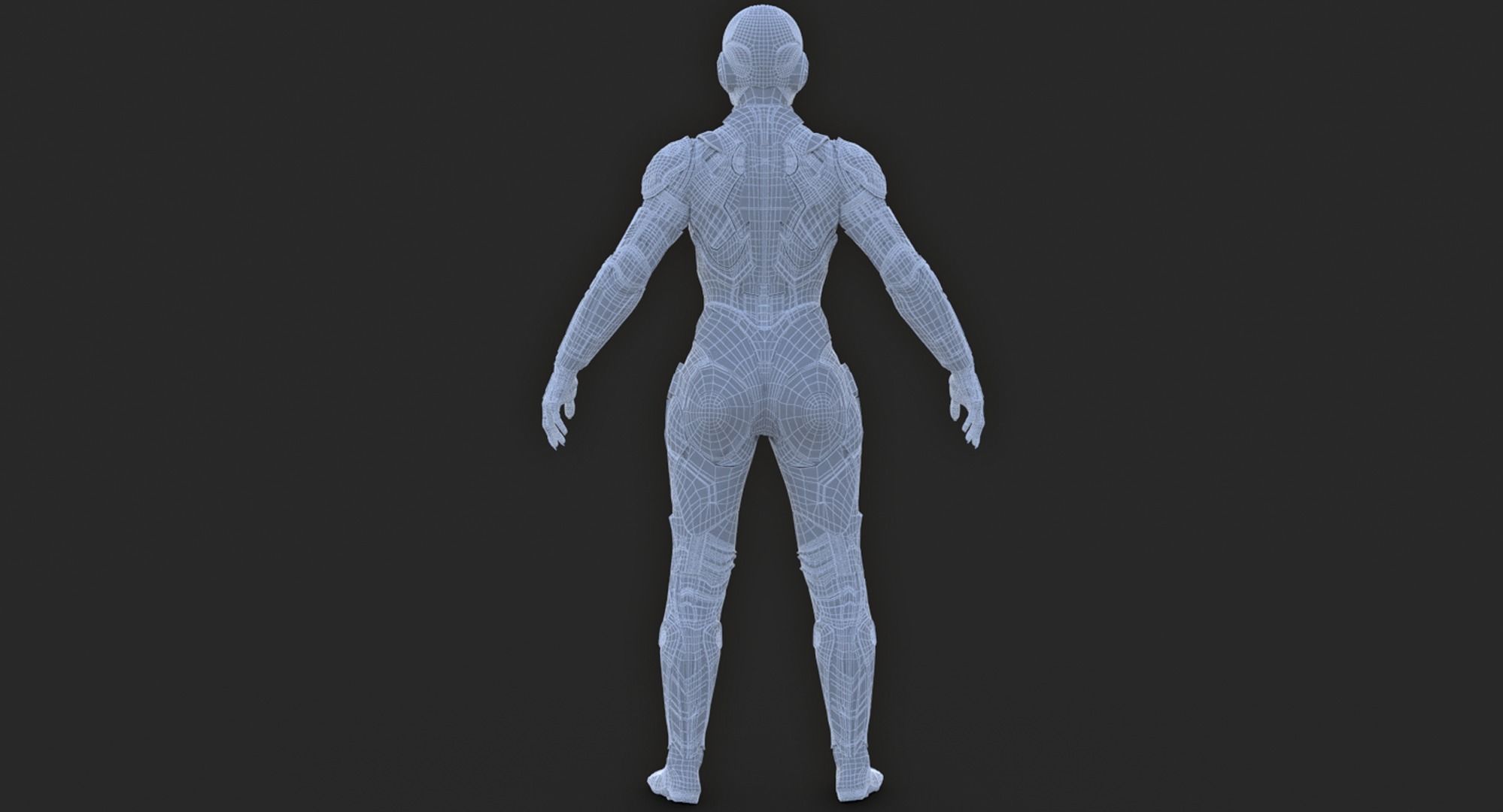 Cyborg Clay Low Poly Low-poly 3D model_39