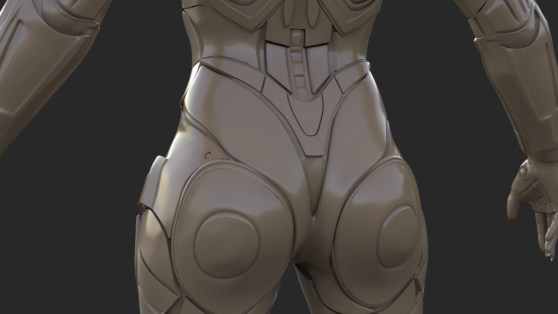 Cyborg Clay Low Poly Low-poly 3D model_27
