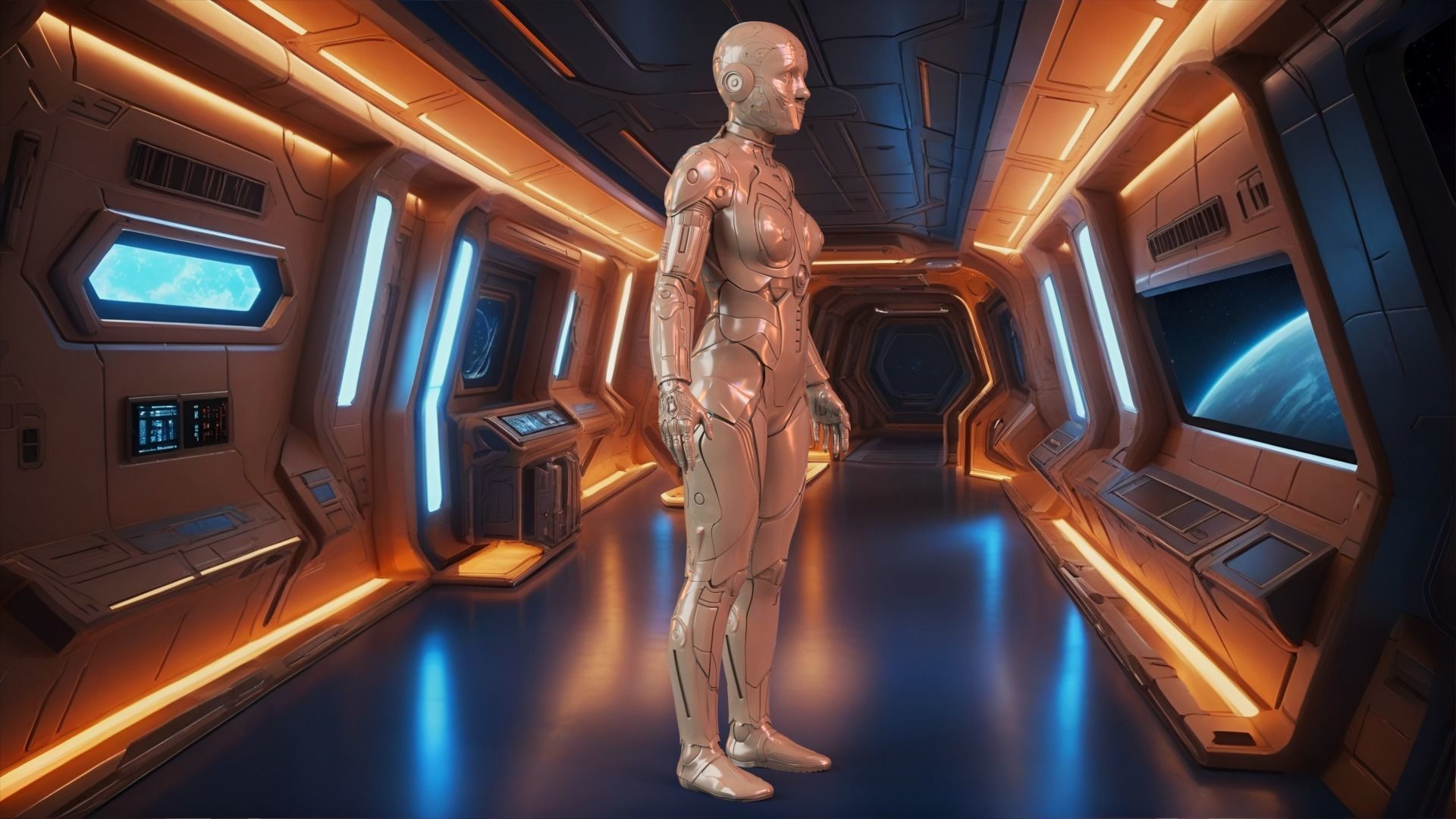 Cyborg Clay Low Poly Low-poly 3D model_4