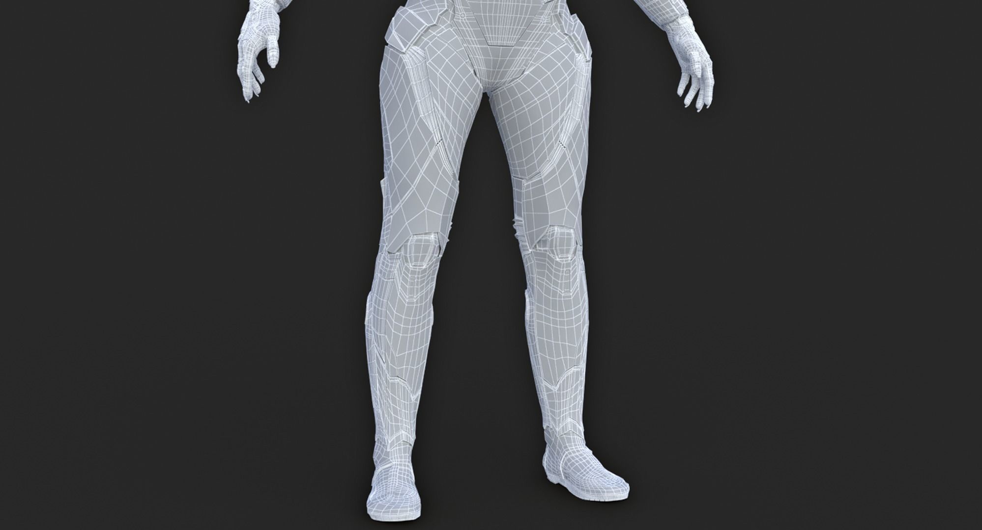 Cyborg Clay Low Poly Low-poly 3D model_41