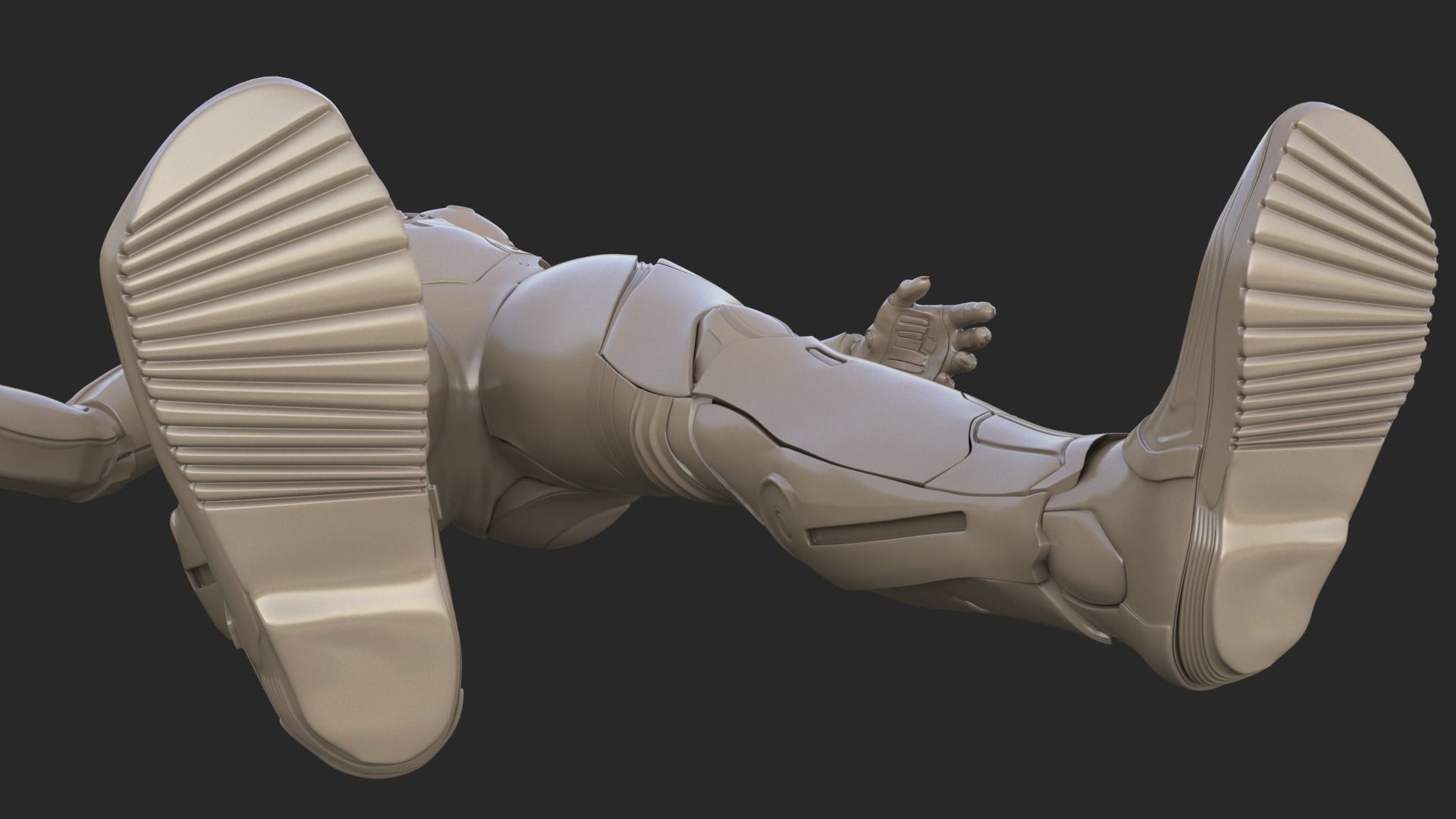 Cyborg Clay Low Poly Low-poly 3D model_30
