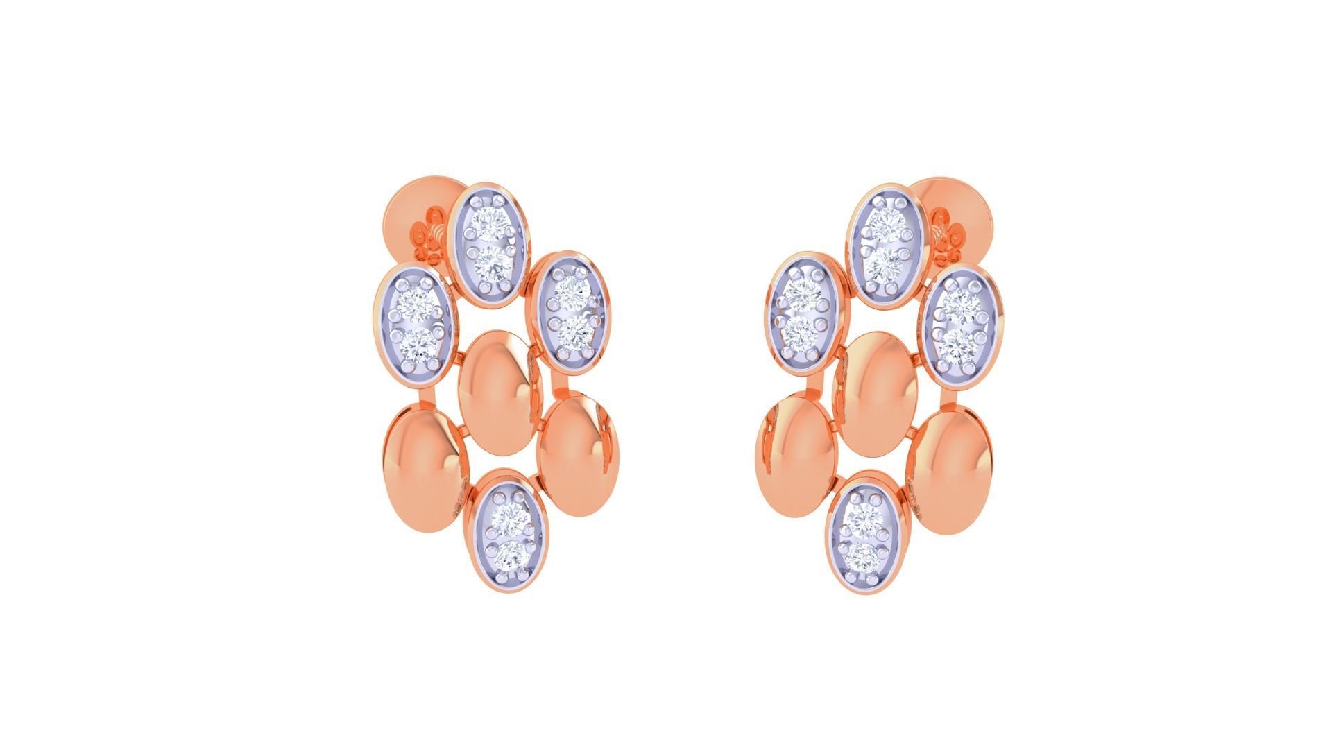 High Jewelry Pendant Earrings Set 3dm stl obj mtl gltf glb  3D print model_1