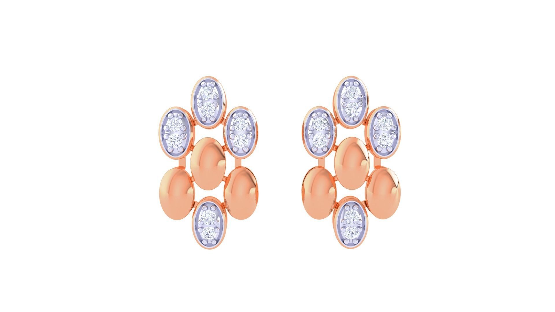 High Jewelry Pendant Earrings Set 3dm stl obj mtl gltf glb  3D print model_10