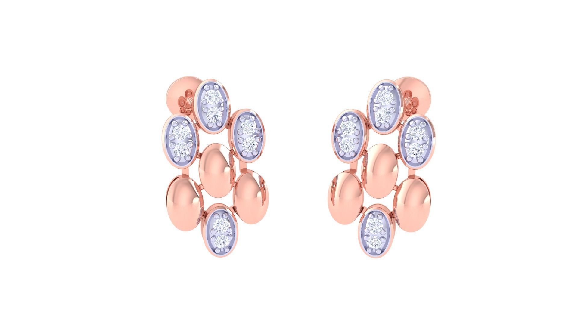 High Jewelry Pendant Earrings Set 3dm stl obj mtl gltf glb  3D print model_6