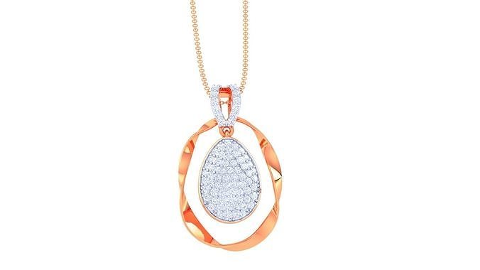 Hanging Drop High Jewelry Pendant Earrings Set 3dm stl obj mtl 3D print model