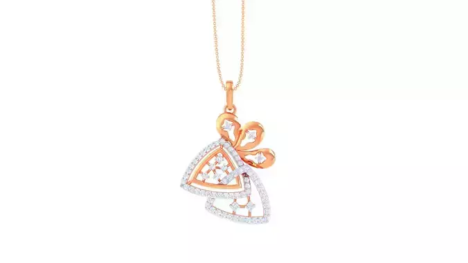 Flower High Jewelry Pendant Earrings Set 3dm stl obj mtl gltf 