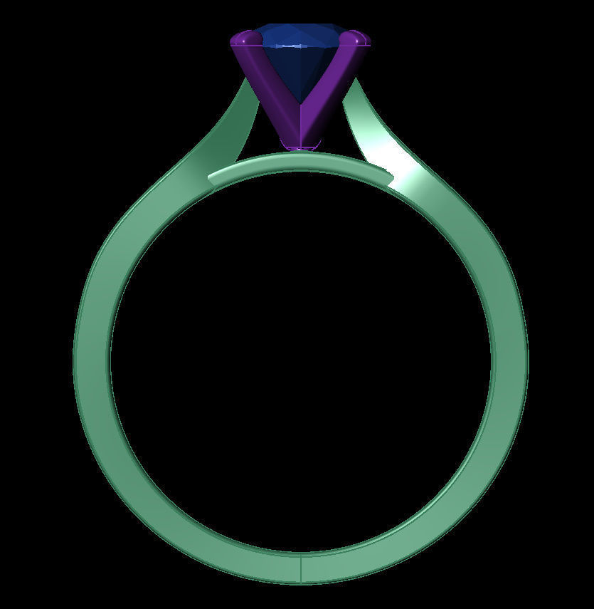 Round 0-75-CT Flat Profile Round Shank Width 3-20mm 3D print model_7