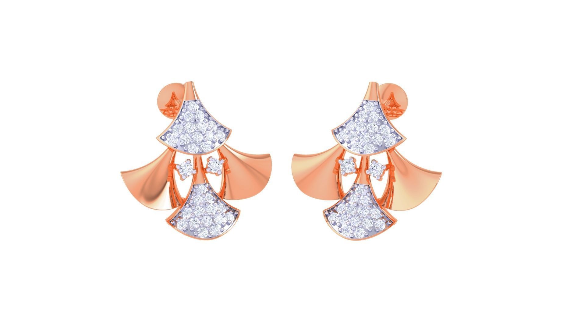 Christmas Tree High Jewelry Pendant Earrings Set 3dm stl obj mtl 3D print model_1