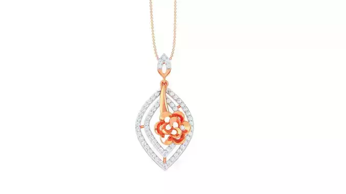 Flower High Jewelry Pendant Earrings Set 3dm stl obj mtl gltf