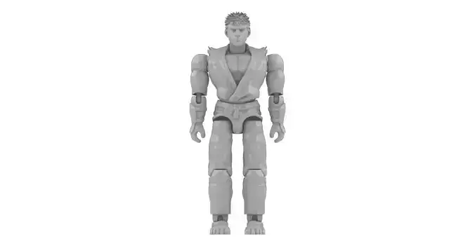 Street Fighter Ryu - ARTICULATED POSEABLE ACTION FIGURE 100mm 3D print model