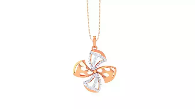 Flower High Jewelry Pendant Earrings Set 3dm stl obj mtl gltf 