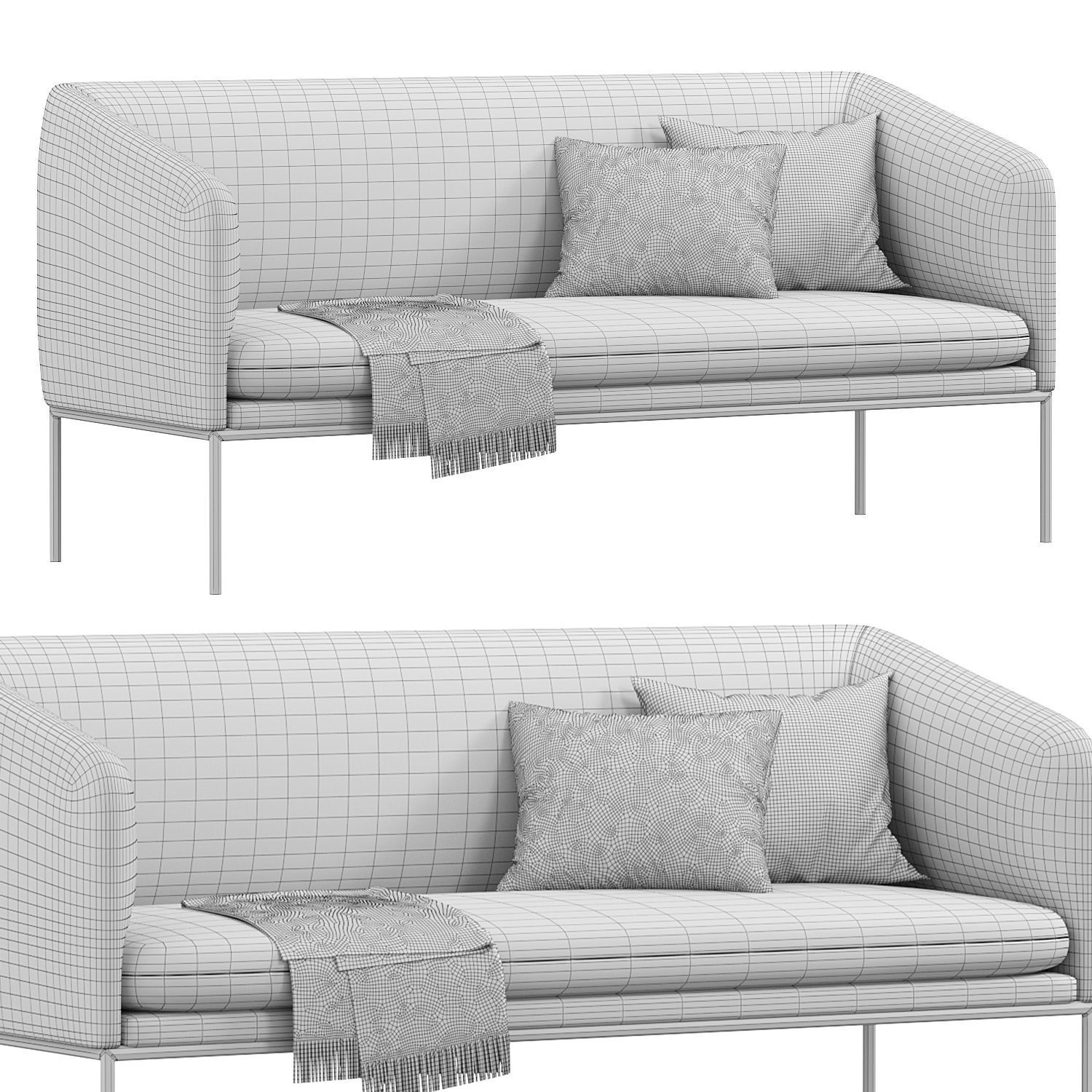 Turn 2 Seat Sofa  3D model_2