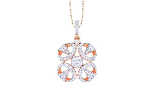 High Jewelry Pendant Earrings Set 3dm stl obj mtl gltf glb  3D print model
