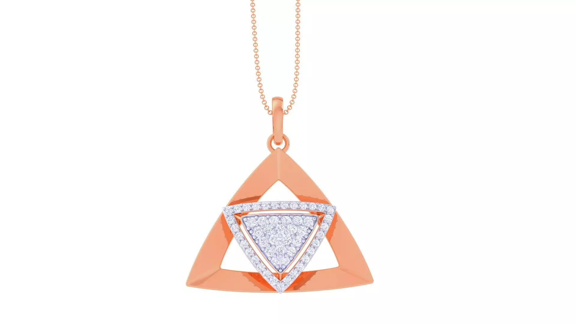 Triangular High Jewelry Pendant Earrings Set 3dm stl obj mtl 3D print model