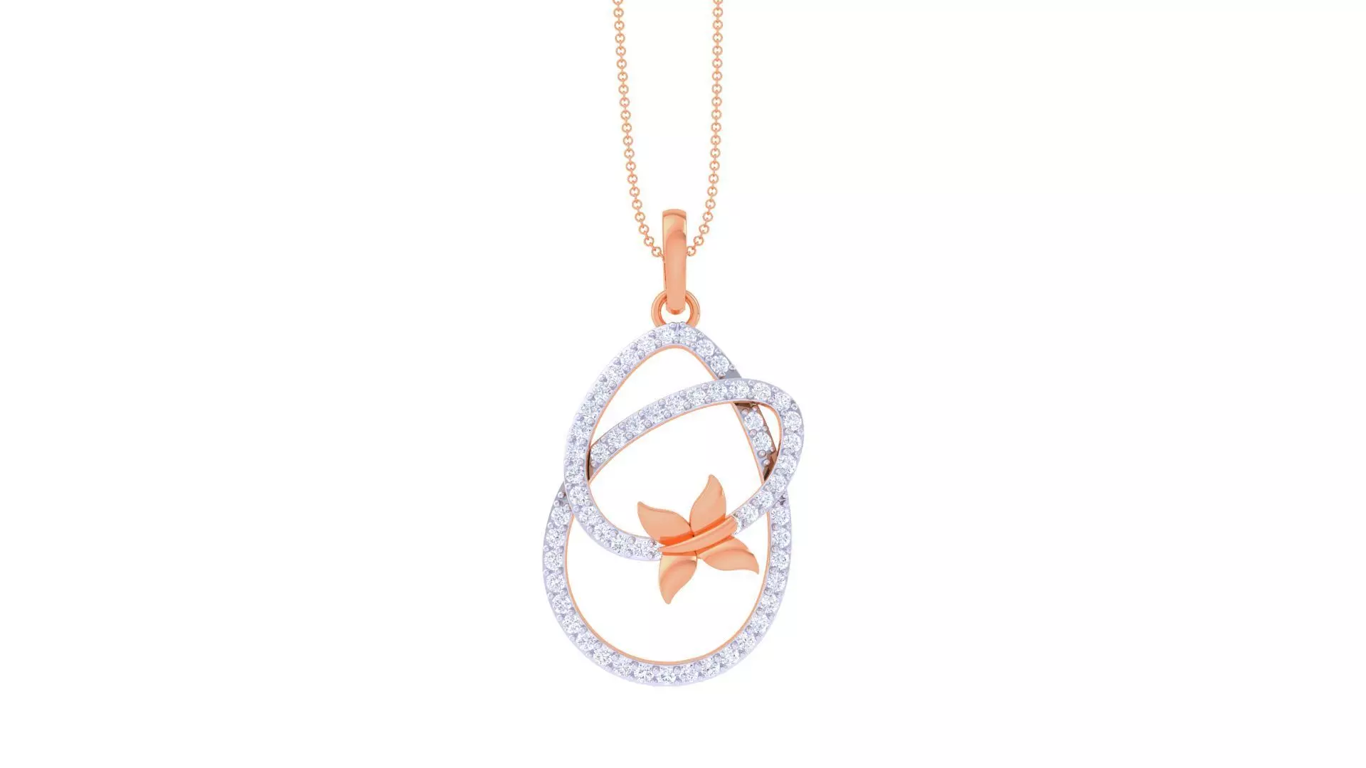 Butterfly High Jewelry Pendant Earrings Set 3dm stl obj mtl gltf 3D print model_0