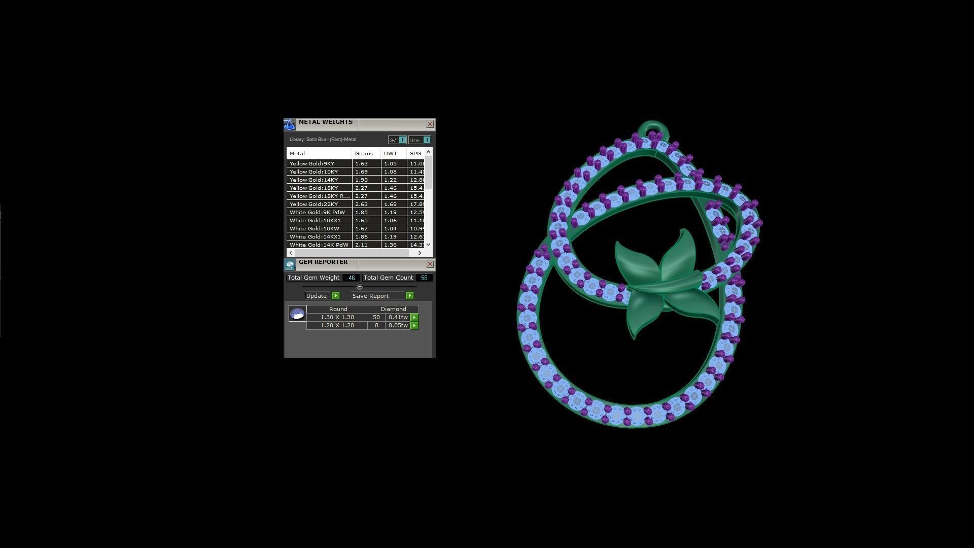 Butterfly High Jewelry Pendant Earrings Set 3dm stl obj mtl gltf 3D print model_5