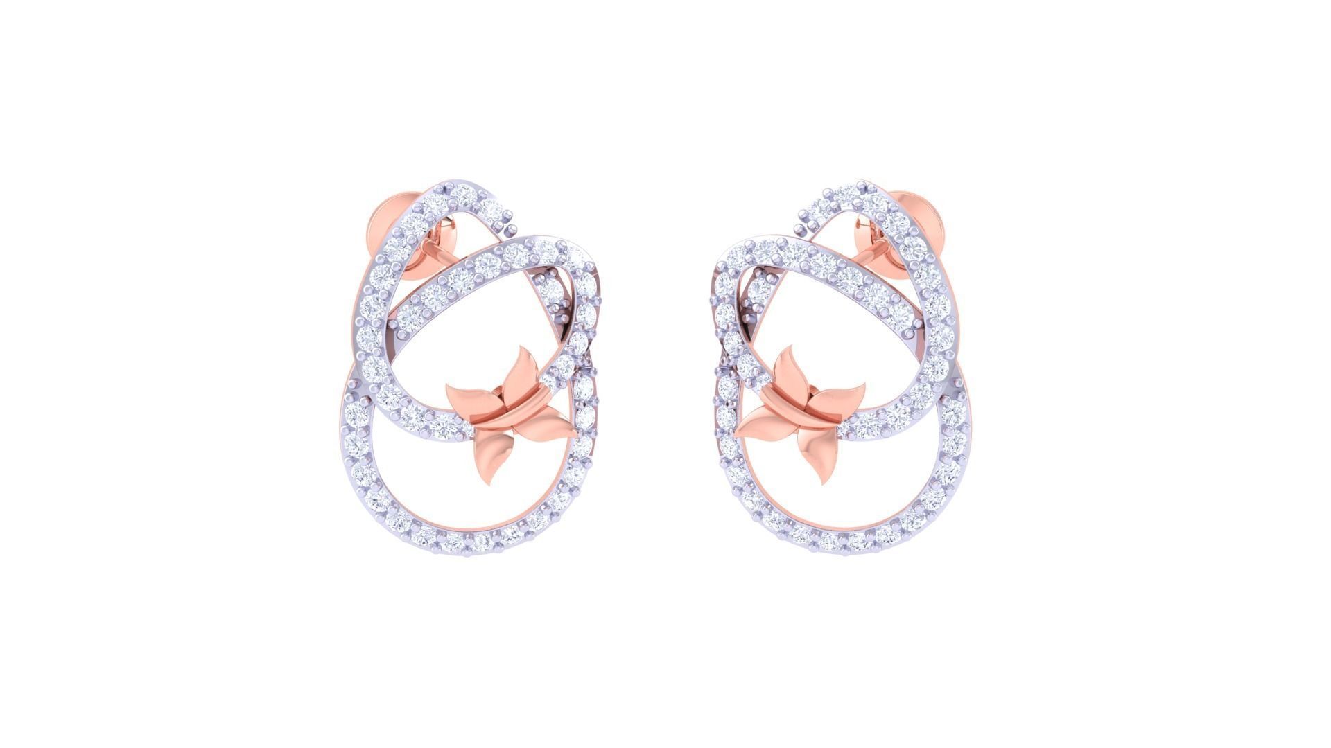 Butterfly High Jewelry Pendant Earrings Set 3dm stl obj mtl gltf 3D print model_6