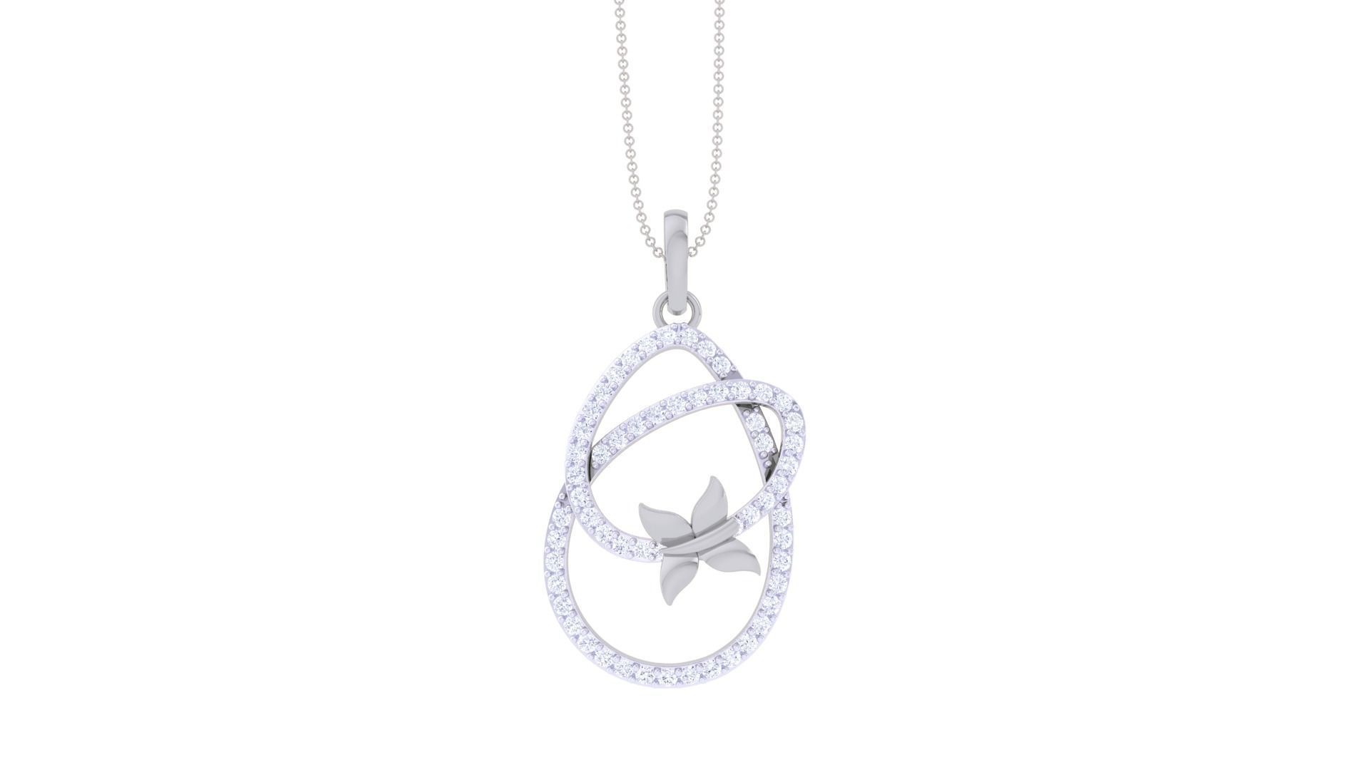 Butterfly High Jewelry Pendant Earrings Set 3dm stl obj mtl gltf 3D print model_21