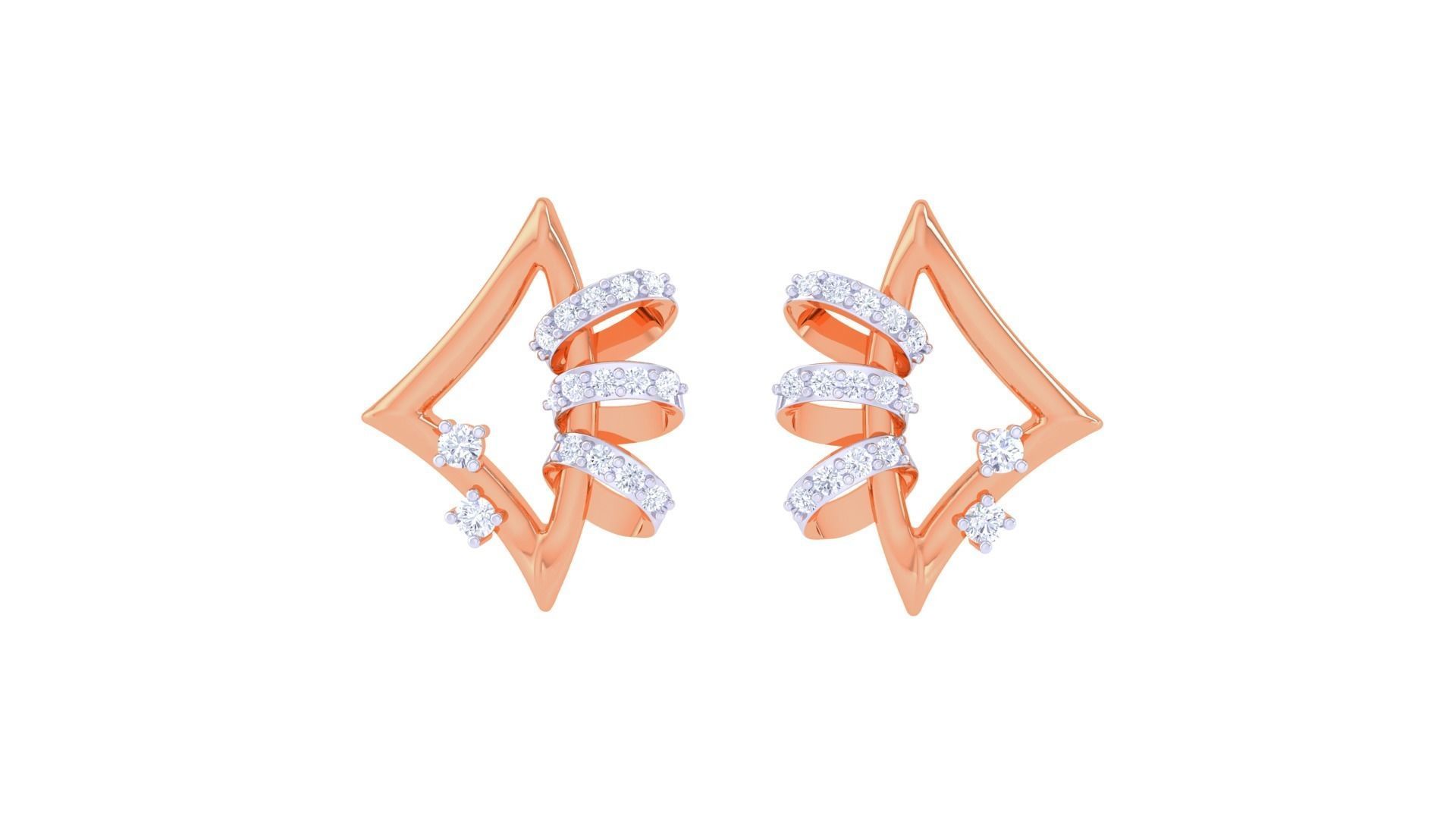 High Jewelry Pendant Earrings Set 3dm stl obj mtl gltf glb  3D print model_11