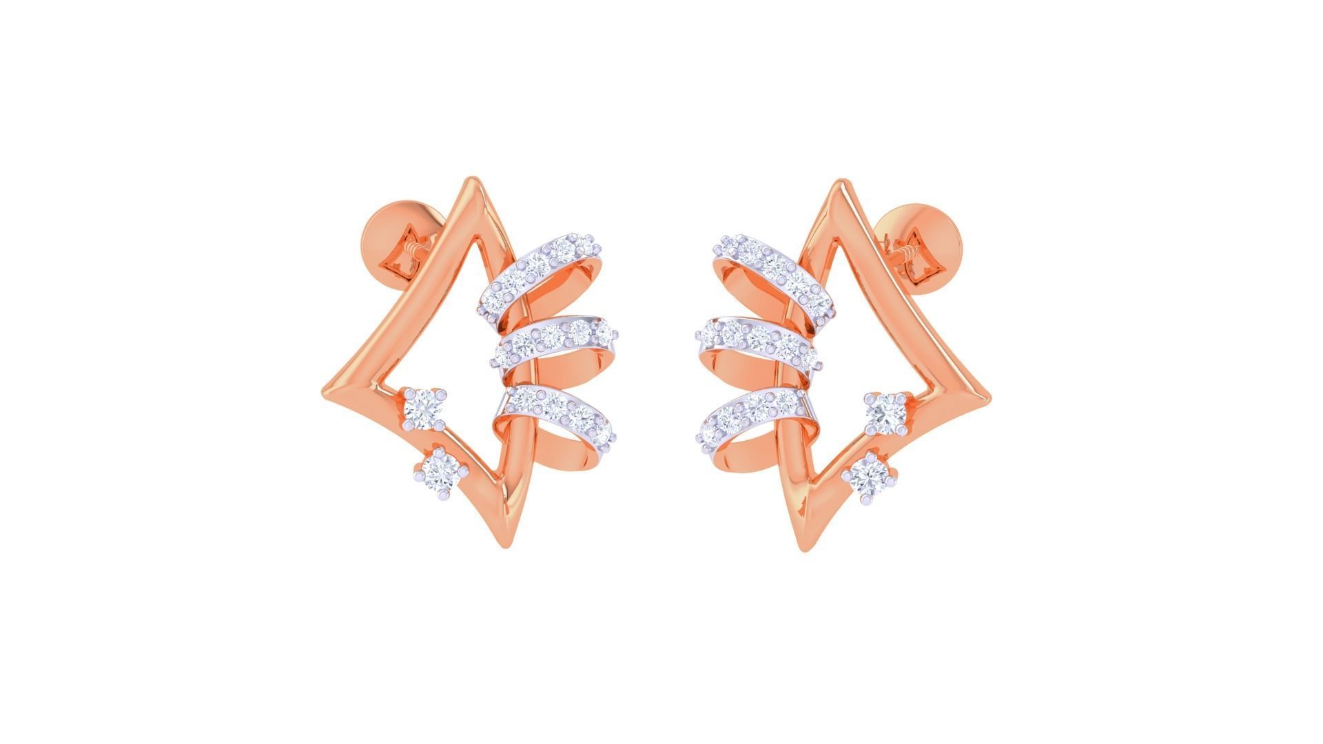 High Jewelry Pendant Earrings Set 3dm stl obj mtl gltf glb  3D print model_1