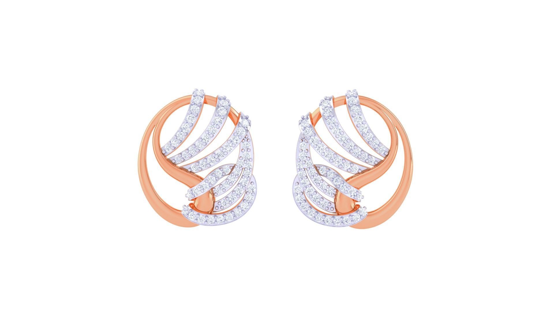 High Jewelry Pendant Earrings Set 3dm stl obj mtl gltf glb 3D print model_11