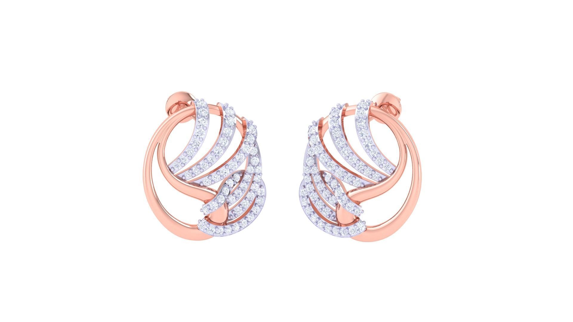 High Jewelry Pendant Earrings Set 3dm stl obj mtl gltf glb 3D print model_6