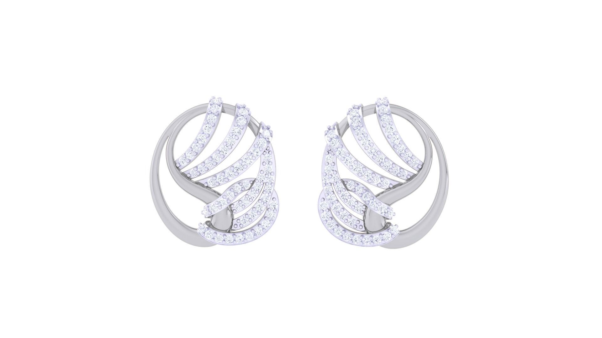 High Jewelry Pendant Earrings Set 3dm stl obj mtl gltf glb 3D print model_10