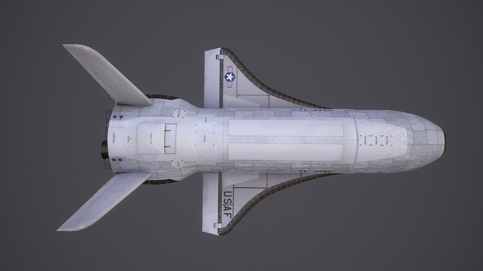 Boeing X-37 Orbital Test Vehicle Low-poly 3D model_7