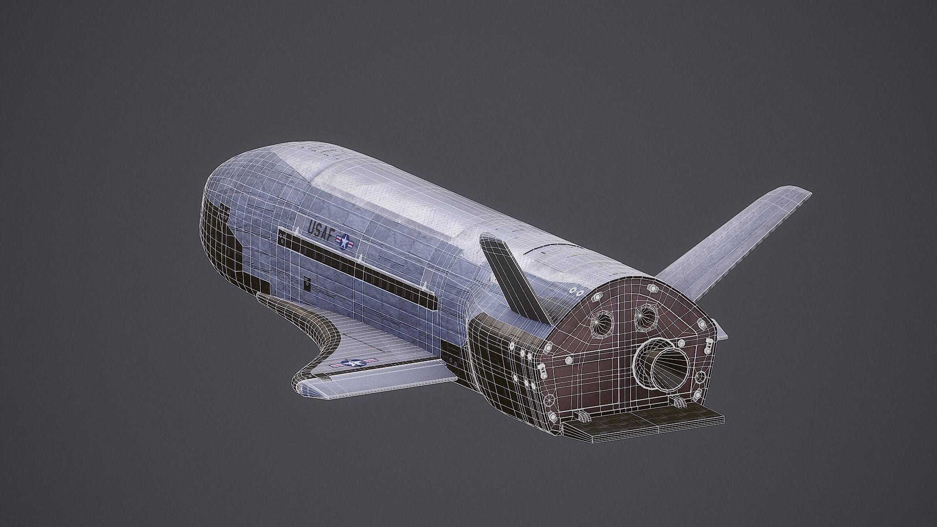 Boeing X-37 Orbital Test Vehicle Low-poly 3D model_14